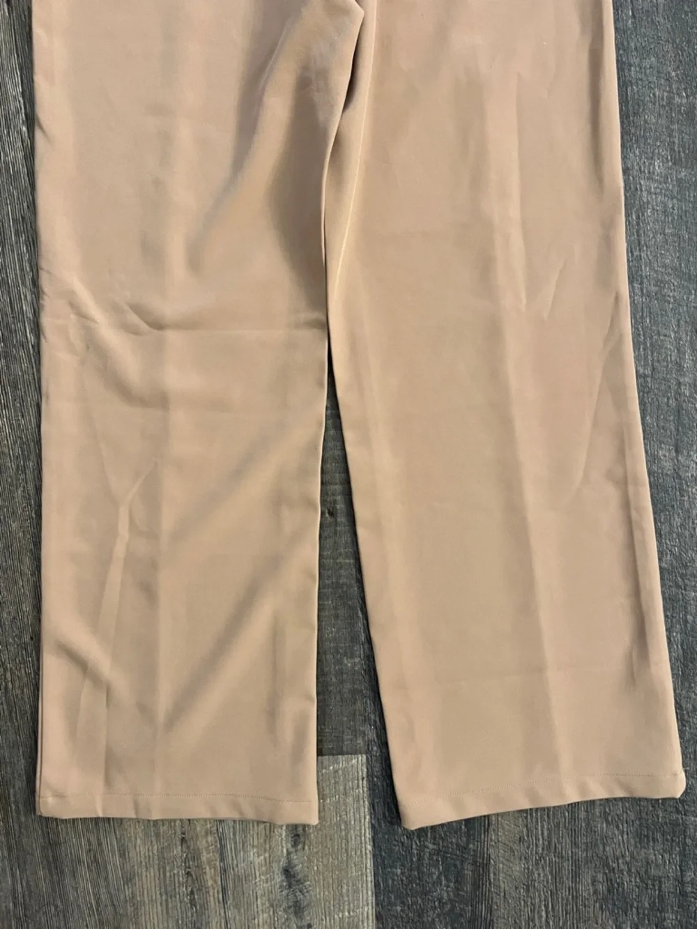 Tailored High-Rise Wide Leg Pants in Light Tan - Picture 10 of 10